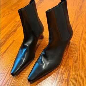 Christian Louboutin Black Leather Heeled Boots